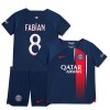 Maillot de Supporter Paris Saint-Germain 2023-24 Fabian 8 Domicile Pour Enfant